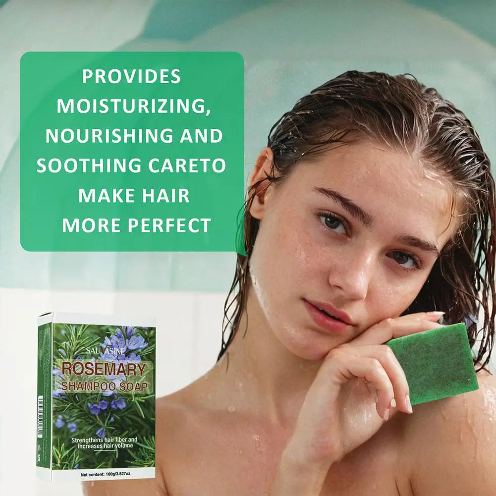 1/3/5PCS Rosemary Essential Oil Shampoo Soap 100g Deep Clean Refreshing Hair Care Bar Increases Hair Volume Moisturizing Soap