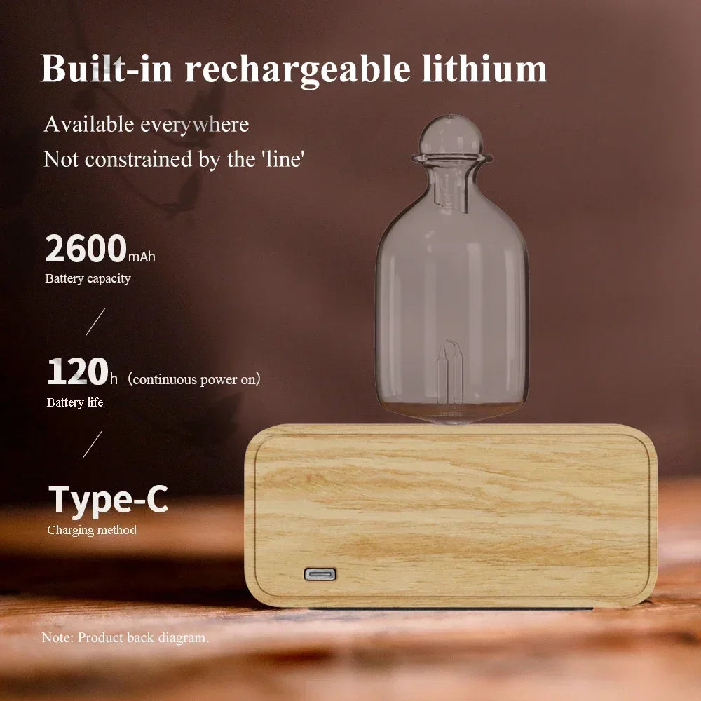 Wood Grain Aroma Diffuser Air Freshener Waterless Essential Oil Diffusers Mini Usb Nebulizer Diffuser  for Home Office Room
