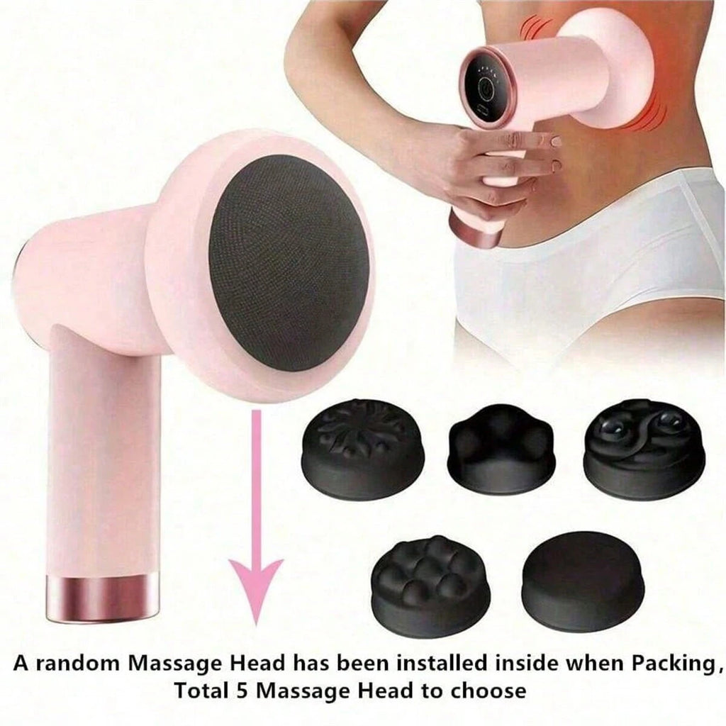 Portable Deep Tissue Massage Gun - Pink Percussive Therapy Device Fascia Gun Tidesmit