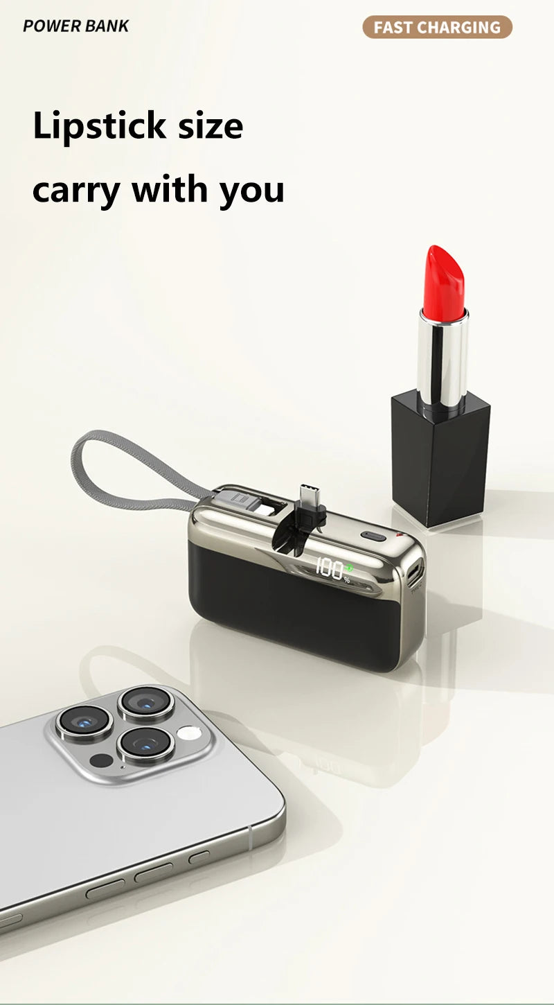 20000mAh Portable Charger with Built-in Cable - Fast Charging PD Tidesmit