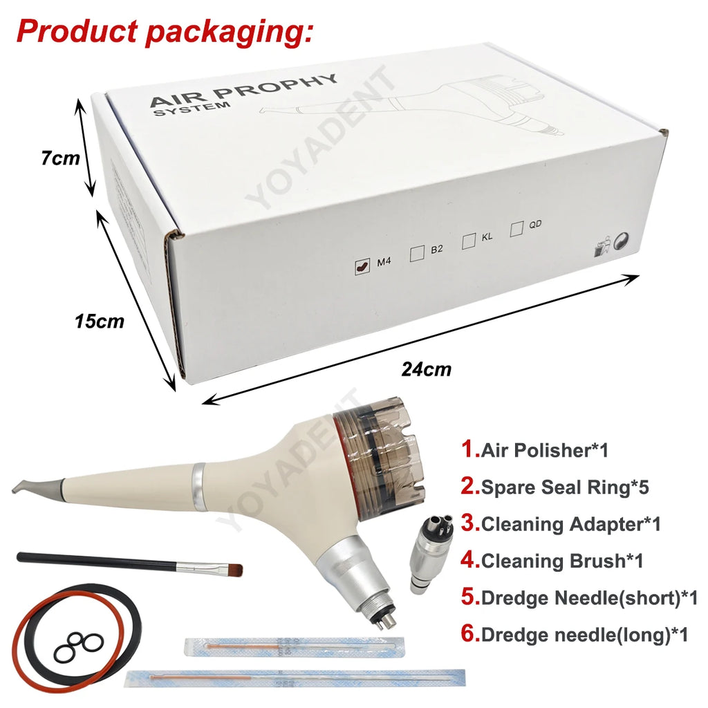 Dental Air Prophy Polisher Handpiece - Precision Cleaning AP40 Model Fascia Gun Tidesmit