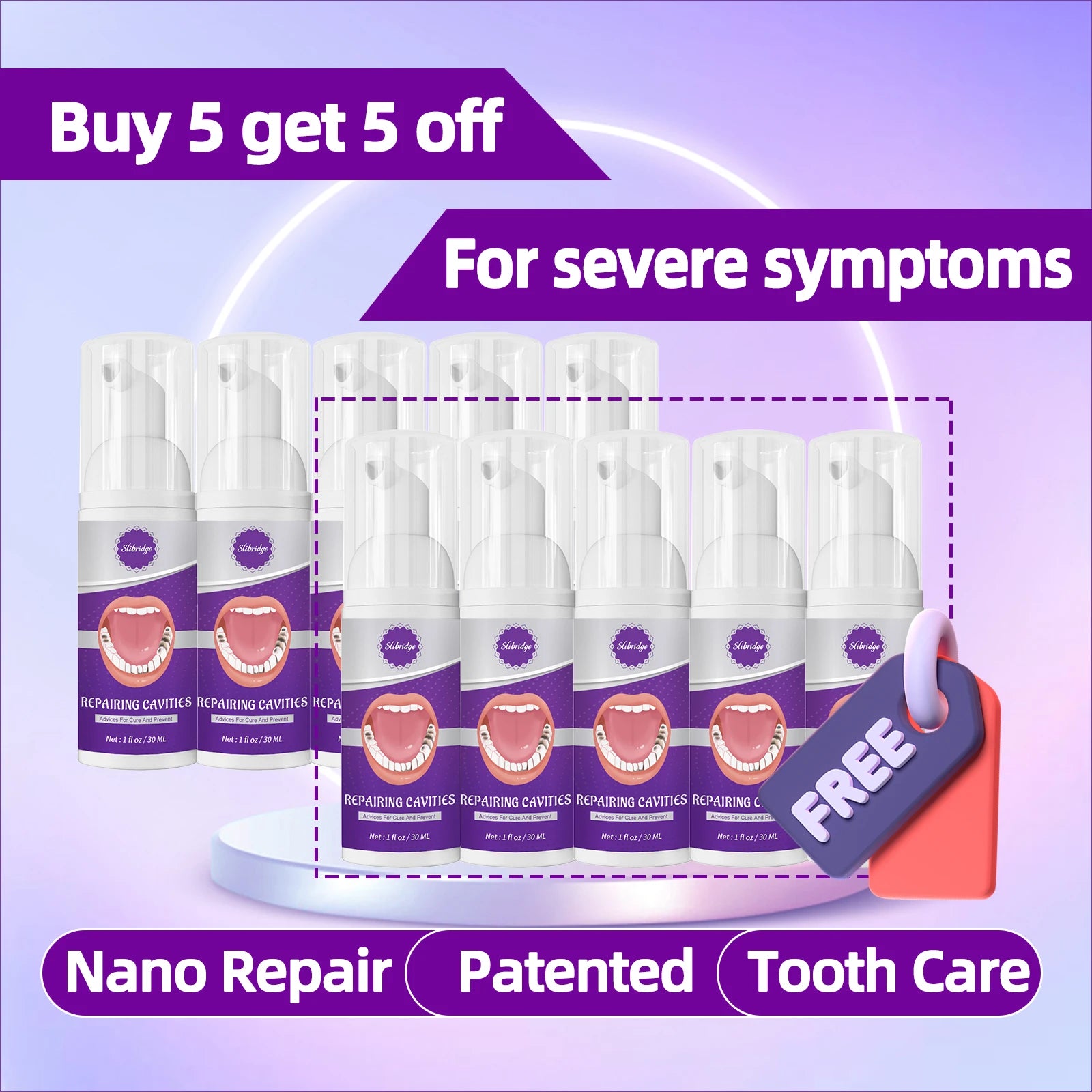 Tidesmit anti-caries teeth whitening treatment for healing cavities and enamel repair