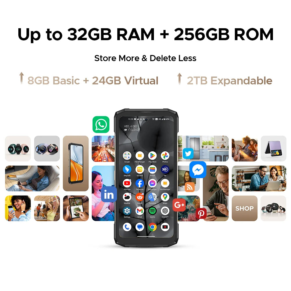 DOOGEE Blade20 Turbo 5G Rugged Phone - 8GB/256GB Global Version AE Tidesmit