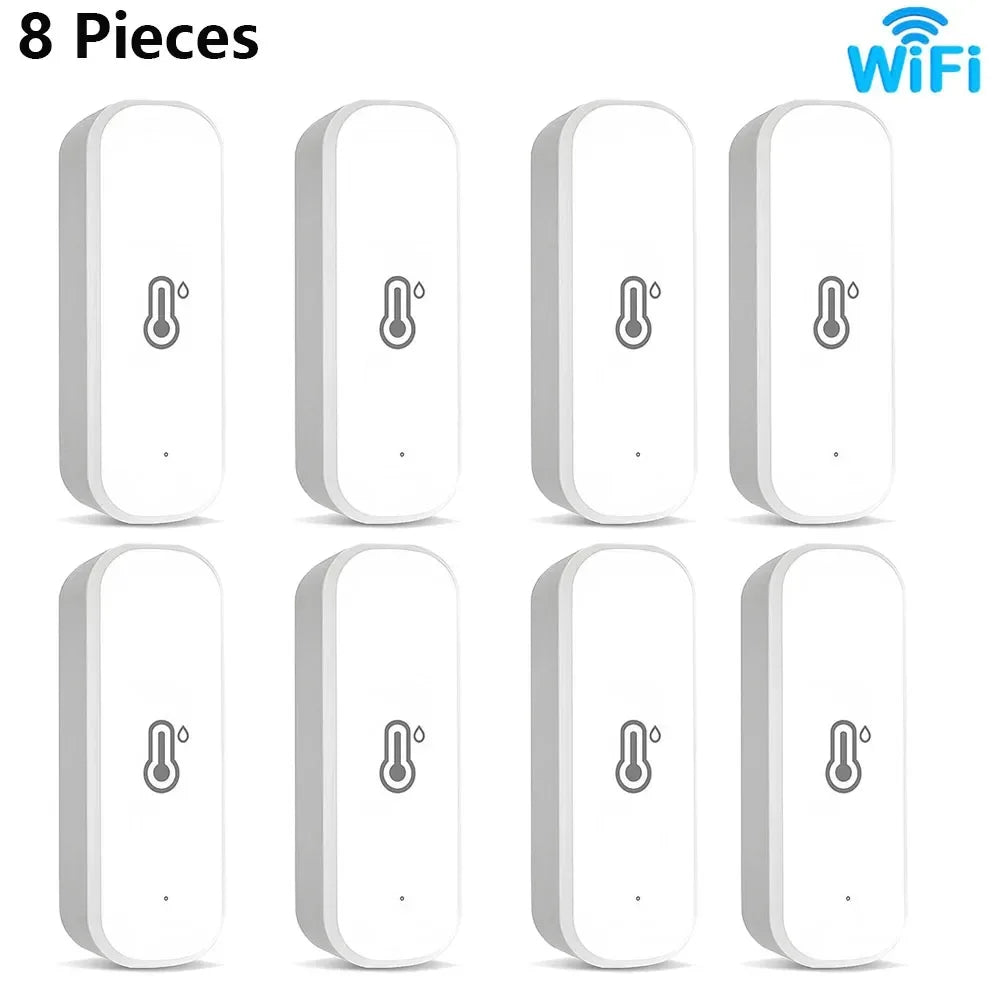 WiFi Temperature Humidity Sensor – Smart Home Remote Climate Monitor 8 Pieces Tidesmit