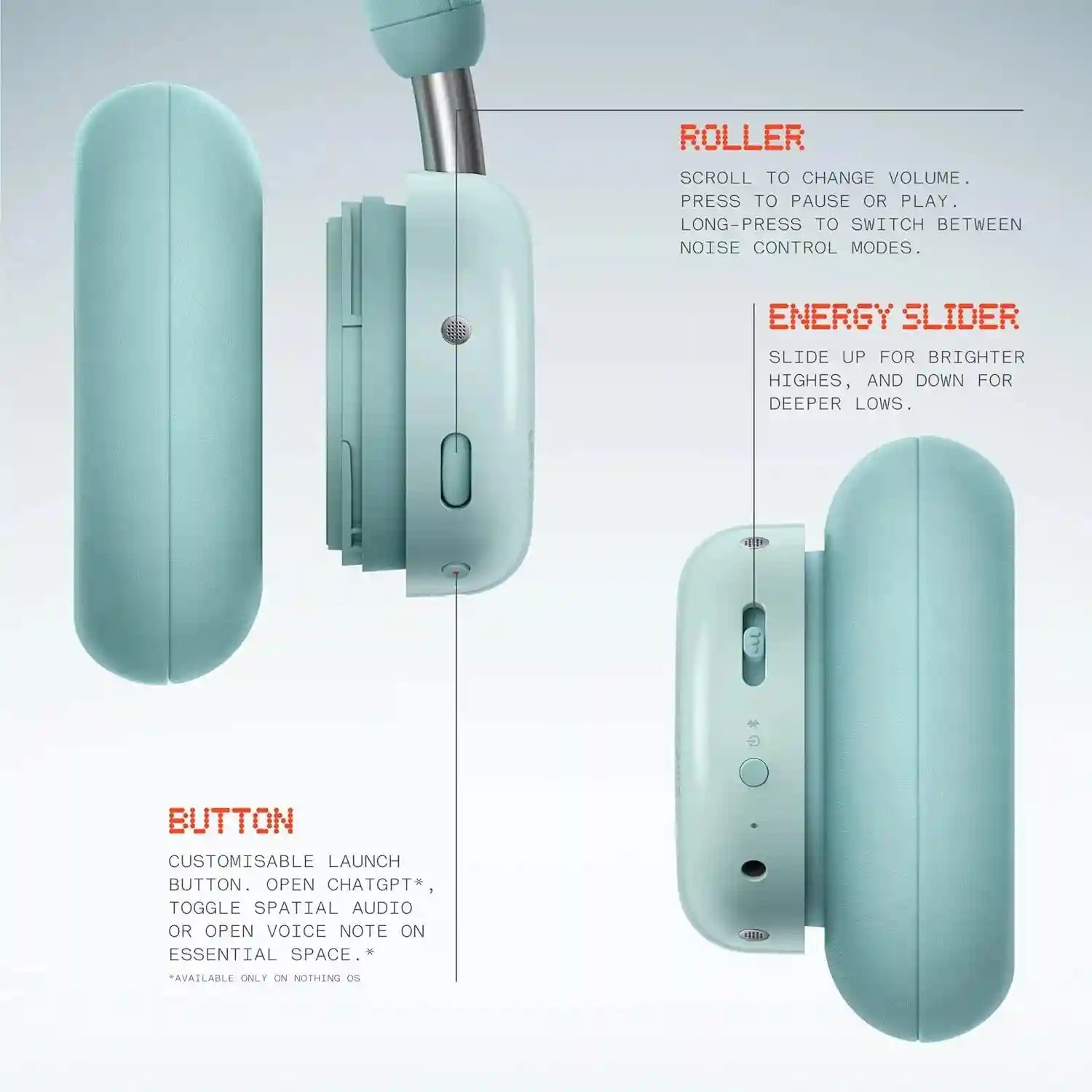Tidesmit Over-Ear Wireless Headphones with ANC and 100h Battery Tidesmit