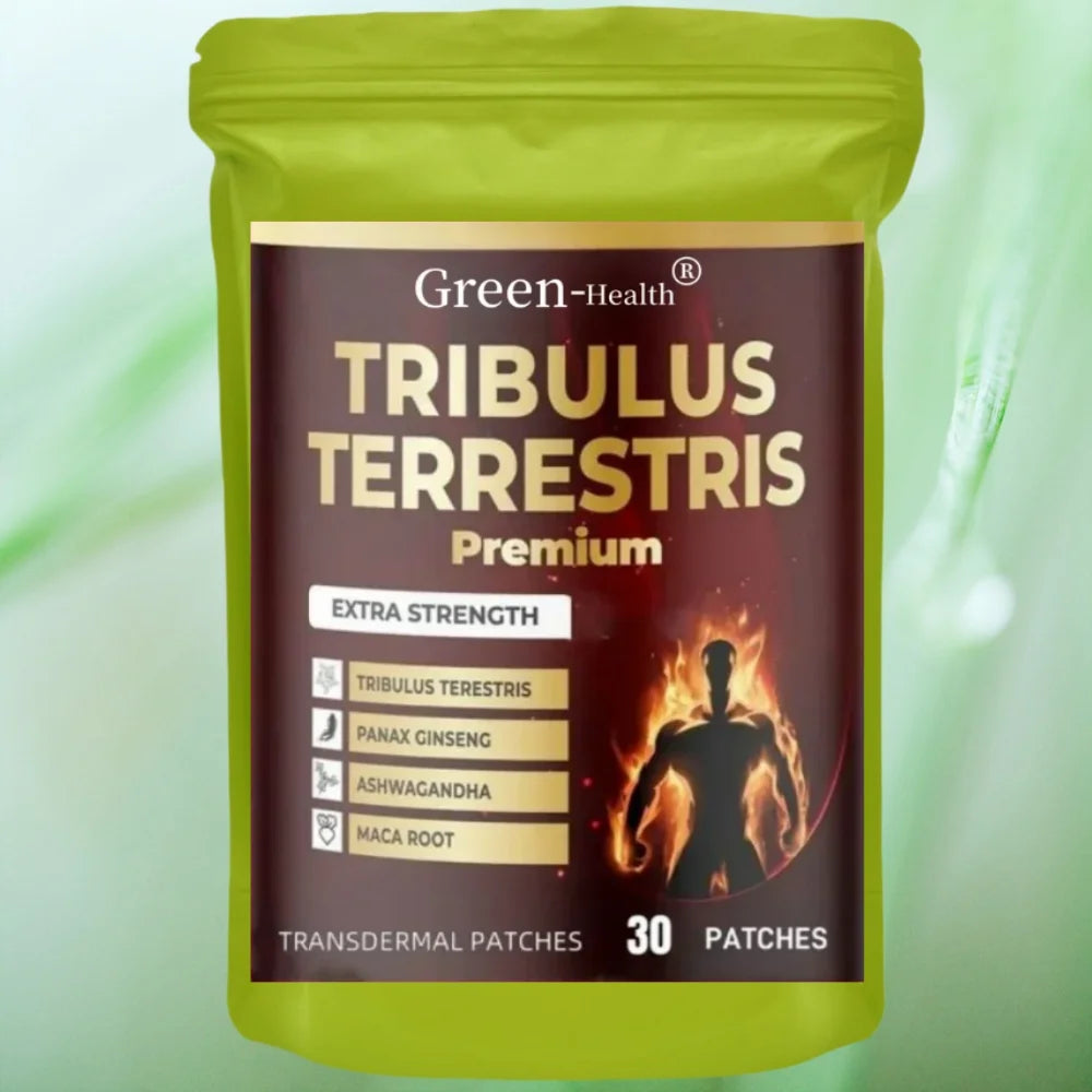 30 Patches Tribulus Terrestris Transdermal Patches With Ashwagandha, Panax Ginseng, Saw Palmetto, Maca For Men & Women