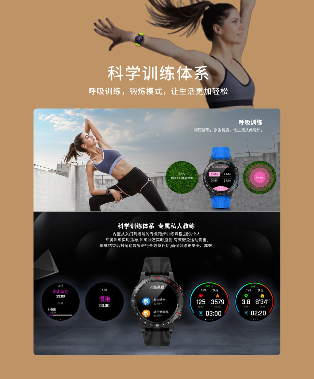 YLL-Sleep Monitor Universal Wear Os Full Touch Android Wifi Gps Sport M5 Smart Watch With Heart Rate Monitor Leather Band