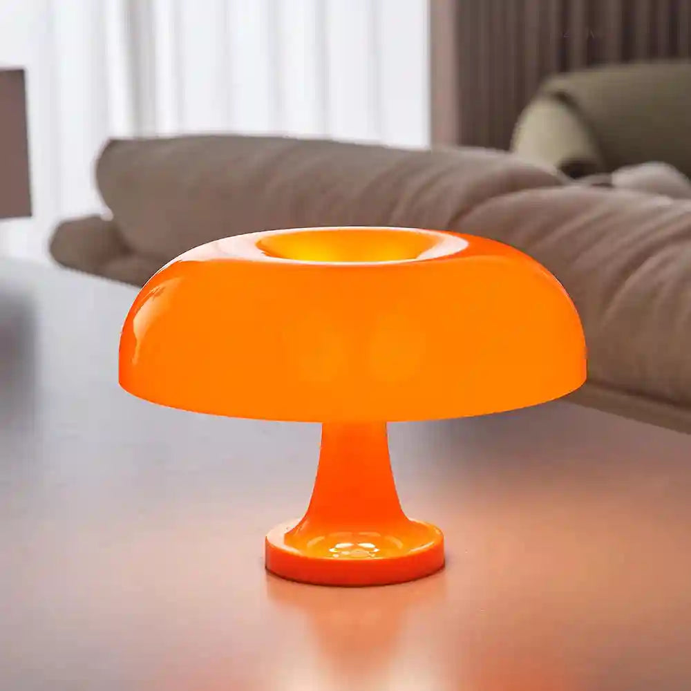 Mushroom Table Lamp - Bauhaus Bedside LED Light, 25cm Adjustable Desk Lamp Tidesmit