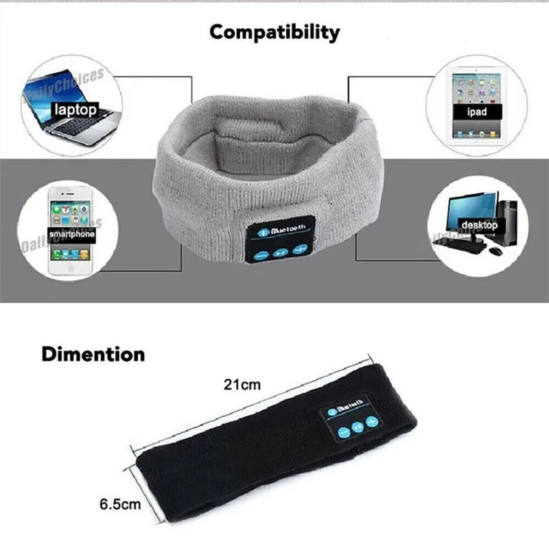 Bluetooth Sleep Headphones Headband – Wireless Sports Mask for Active Recovery Tidesmit