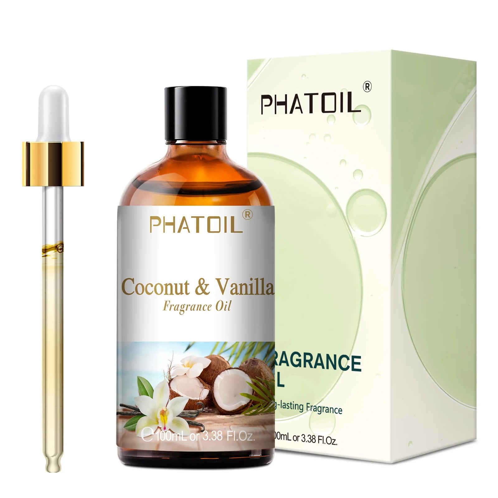 PHATOIL Fruit Fragrance Oils Coconut & Vanilla Lime Mango Strawberry Banana 100ml Aromatherapy Fragrance Oils For Diffuser