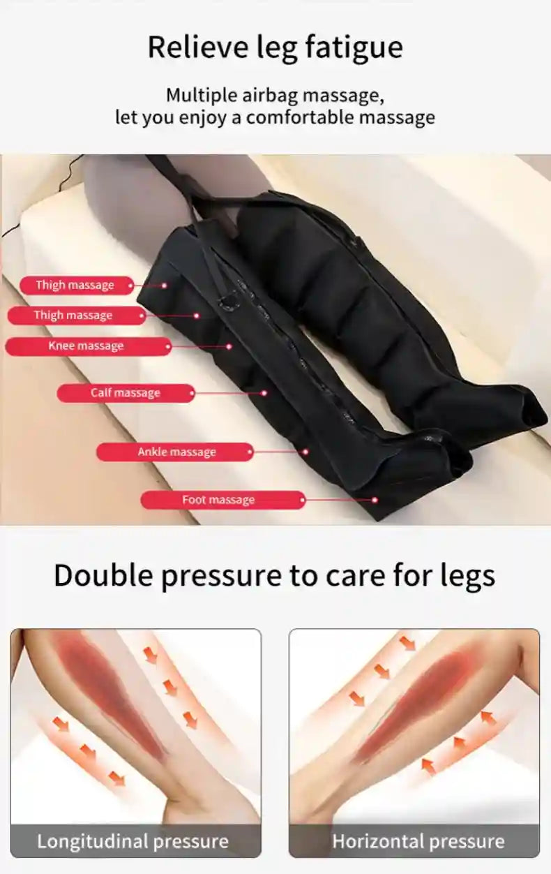 Leg Air Compression Massager - Deep Tissue Recovery Device Massage Roller Tidesmit