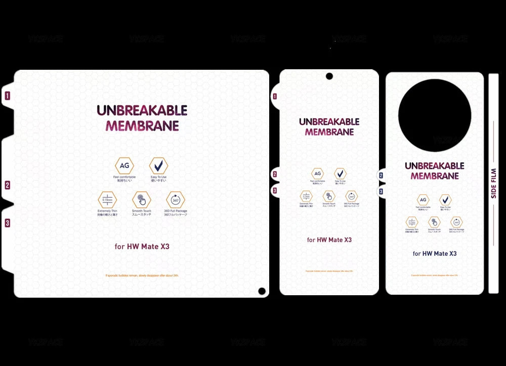 inner Front Back Clear HD Soft Hydrogel Protective Film For Huawei Mate Frosted Screen Protector AE Tidesmit