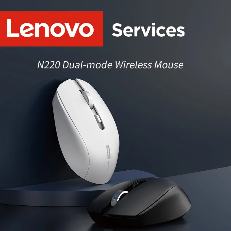 Lenovo Wireless Ergonomic Computer Mouse Noise-Reduction Silent Click High-Precision Wheel Lightweight Portable Design Mouse