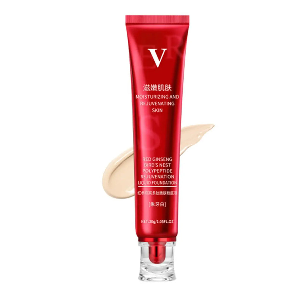 Tidesmit Red Upgrade foundation texture close-up featuring high coverage waterproof hydrating oil control base
