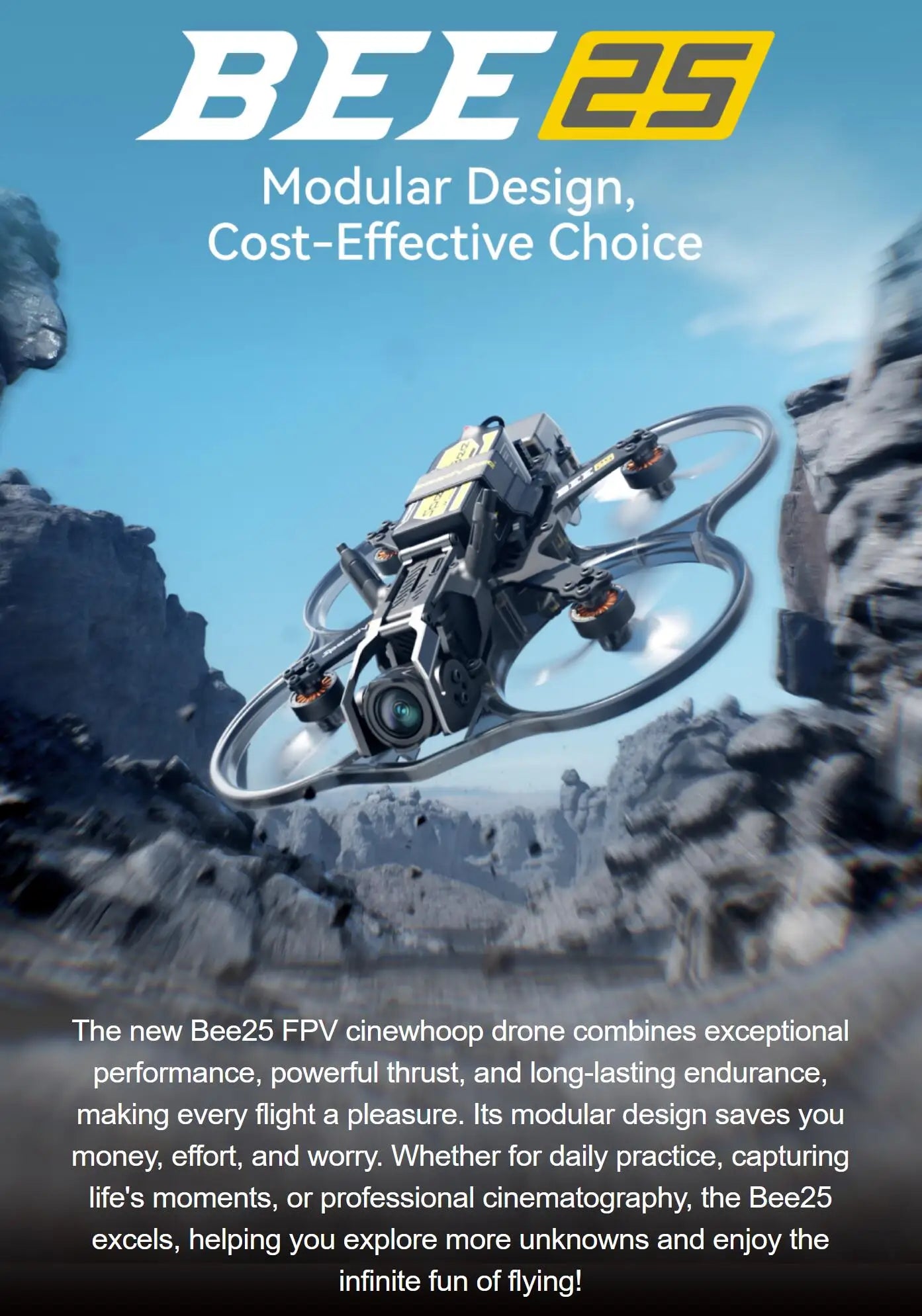 SpeedyBee Bee25 2.5-Inch FPV Cinewhoop Drone with O3 HD Air Unit Tidesmit