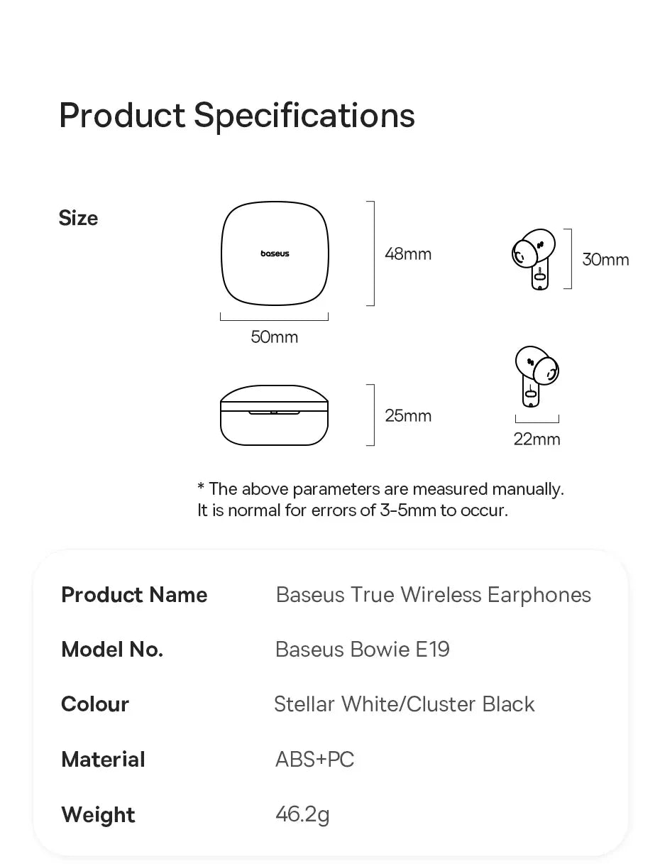 Tidesmit Wireless Earbuds with Deep Bass - 33Hr Playtime IPX5 Tidesmit