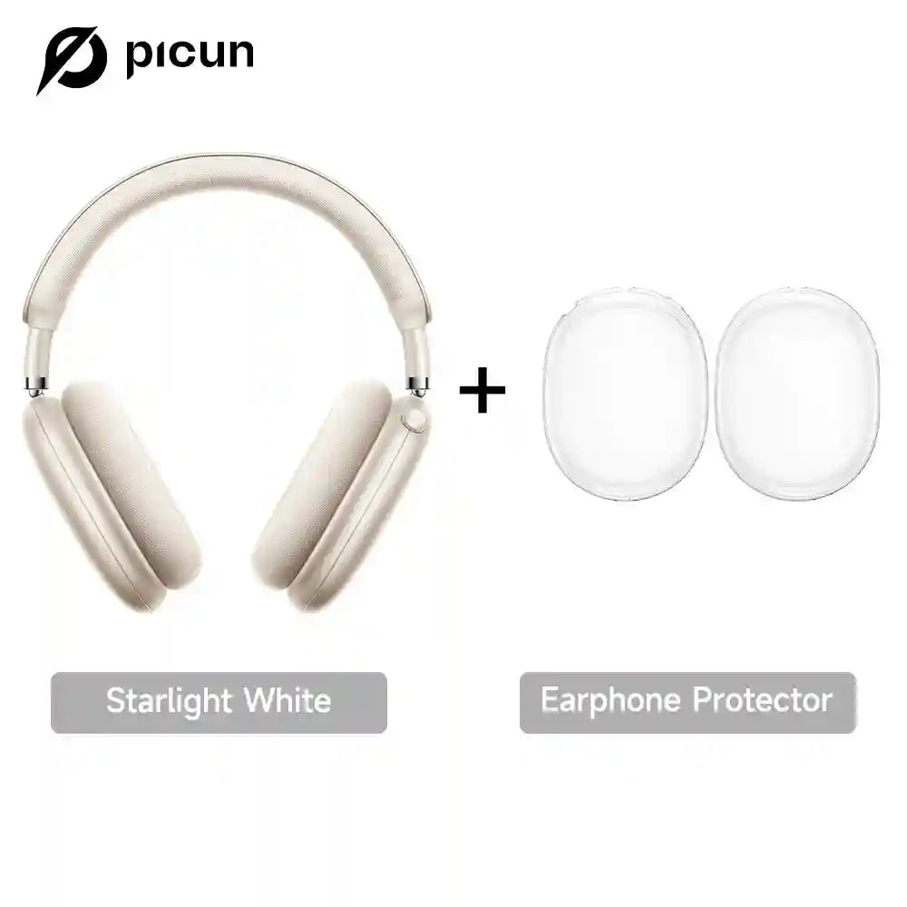 Wireless Headphones with 52dB Active Noise Cancelling & Spatial Audio Khaki with Case Tidesmit