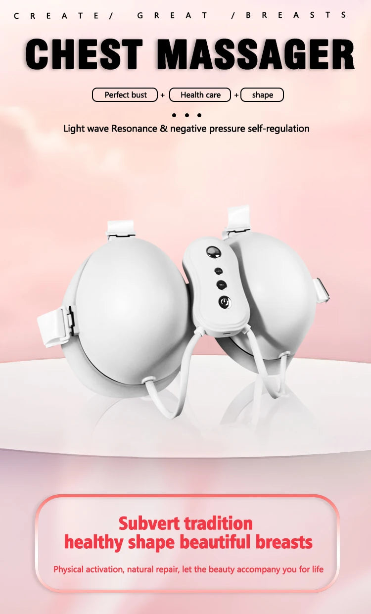 Wireless Breast Enhancement Massager - Portable Heat Therapy Device Massage Cushion Tidesmit