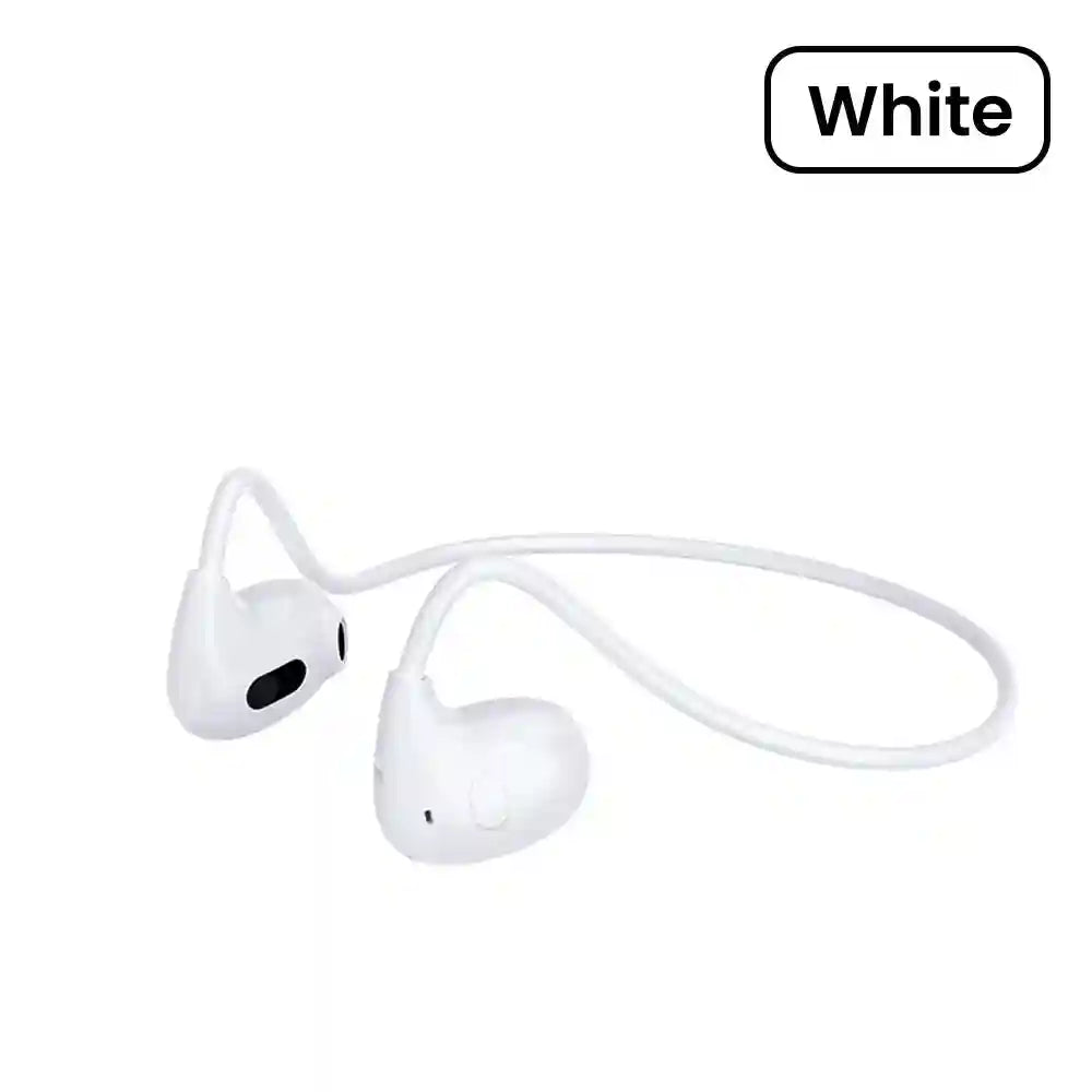 Air Conduction Wireless Sports Headphones - Open Ear Bluetooth Headset White Tidesmit