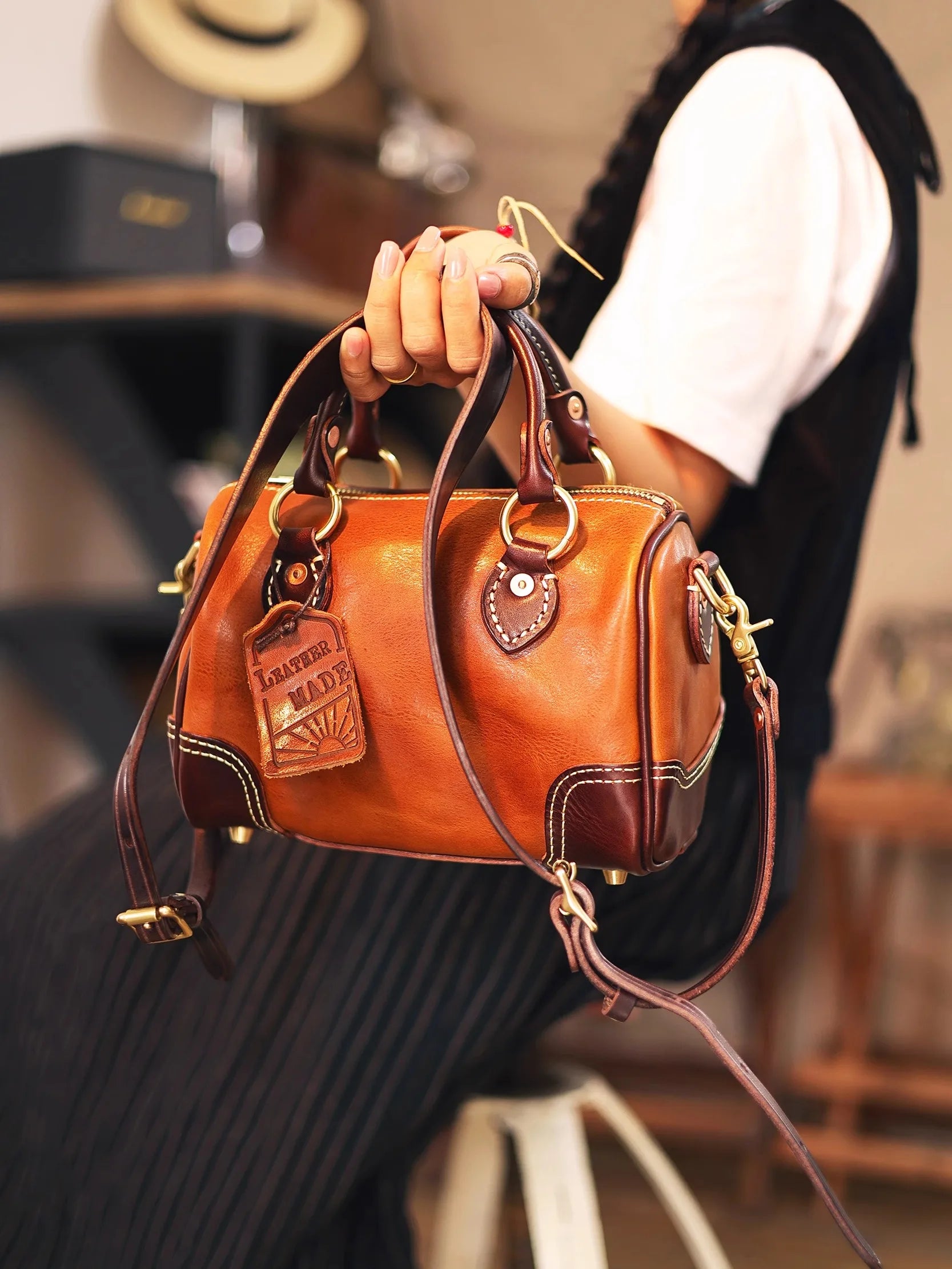 PNDME fashion vintage designer handmade brand top layer cowhide women small handbag outdoor genuine leather ladies shoulder bag