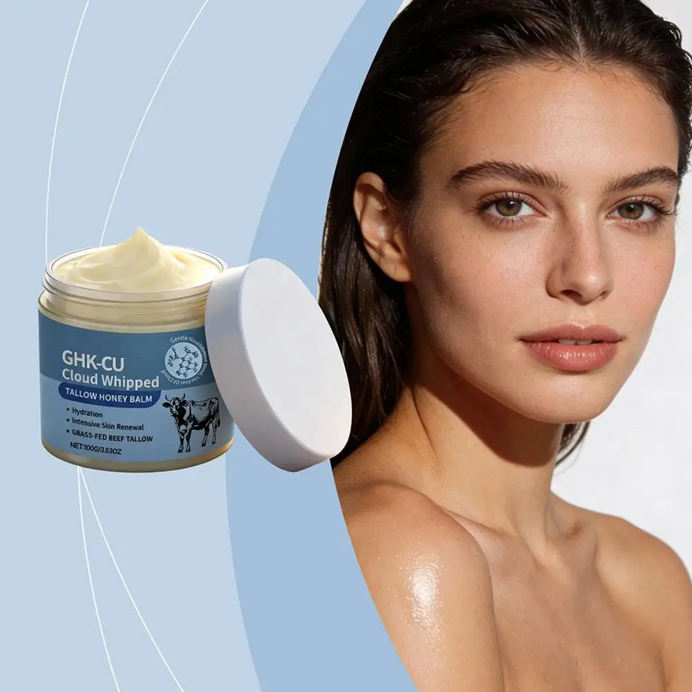 100g Grass-Fed Tallow Honey Balm Methylene Blue GHK-CU Copper Peptide Hydrating Face Body Moisturizer For All Skin Type