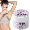 Water Ice Levin lavender deodorant cream in a purple, floral-patterned 10g jar for dry, moisturized underarm skin.