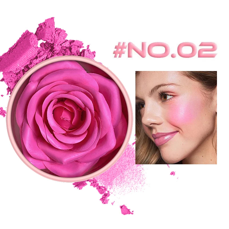 Tidesmit matte petal blush and highgloss contouring cream palette in texture close-up for face makeup application