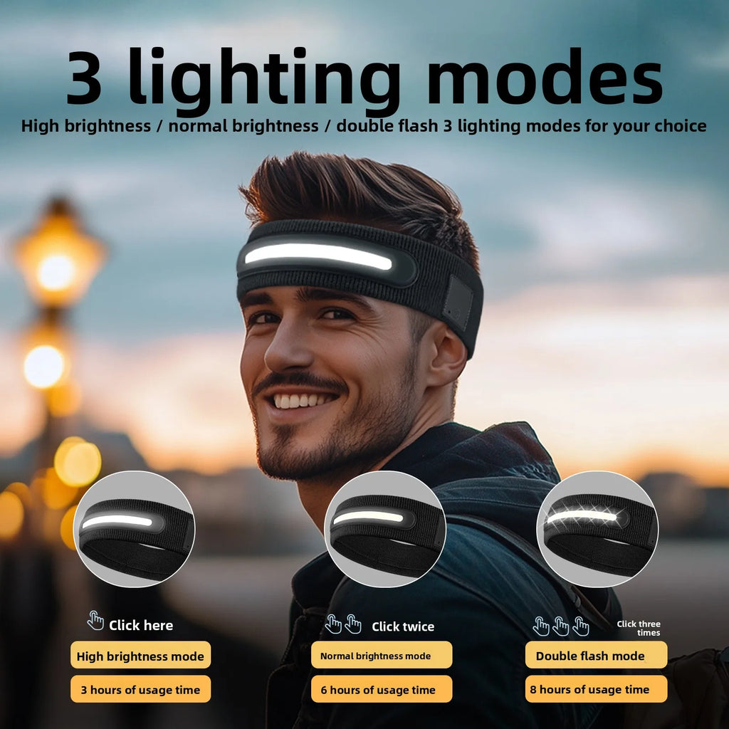 Wireless Sports Headband - Sweat-Absorbent Audio Headset for Training Tidesmit