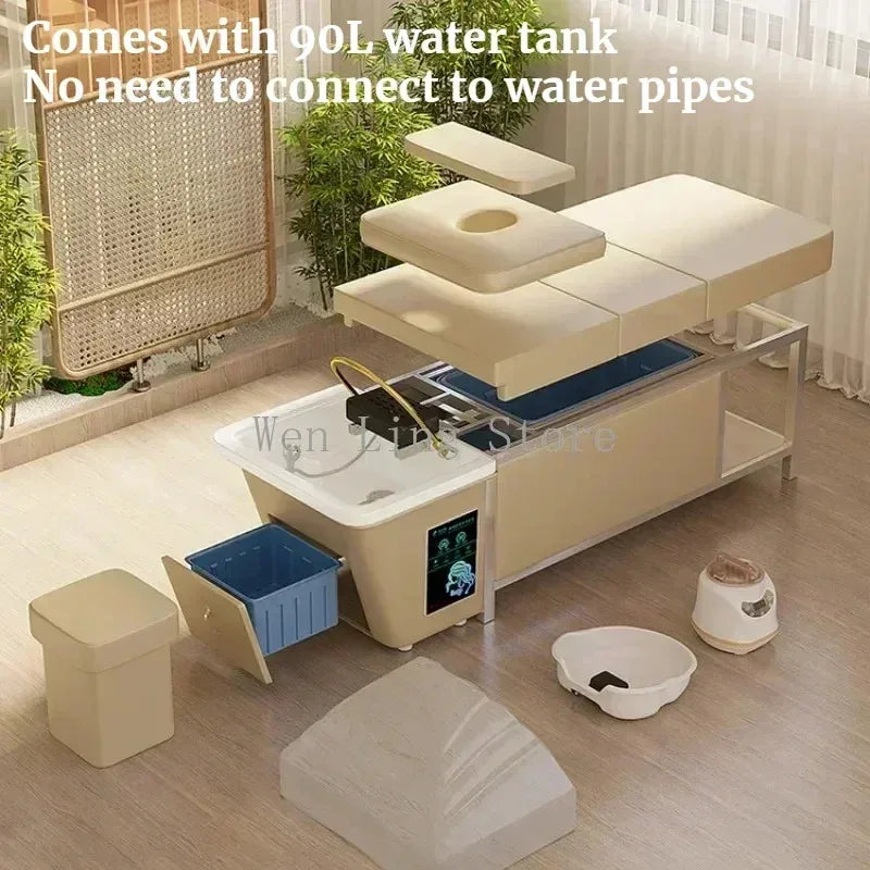 Thai Massage Table with Integrated Shampoo Basin and Water System Massage Chairs Tidesmit