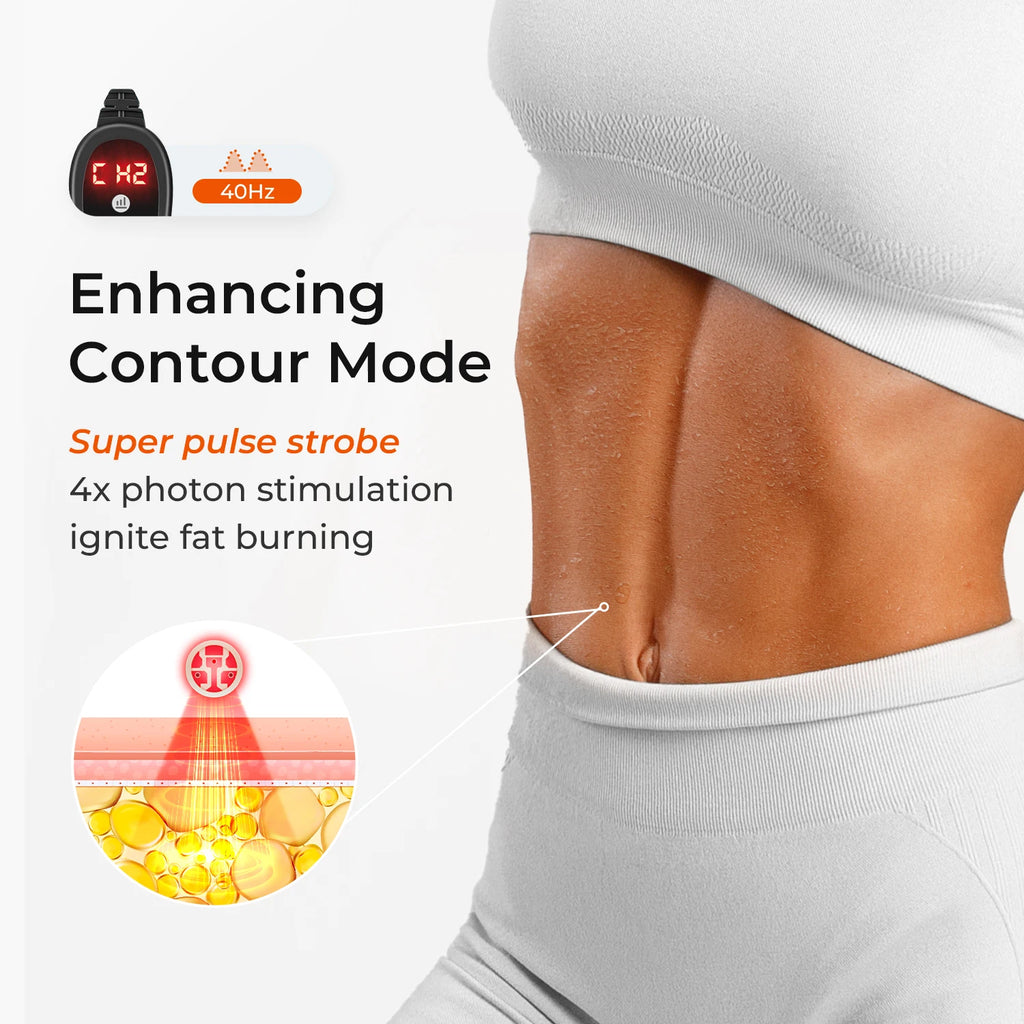 100 LED Fat Loss Belt Red Light Therapy For Body Health Care Infrared Lamp Back Pain Relief Waist Heating Belt Massage Machine