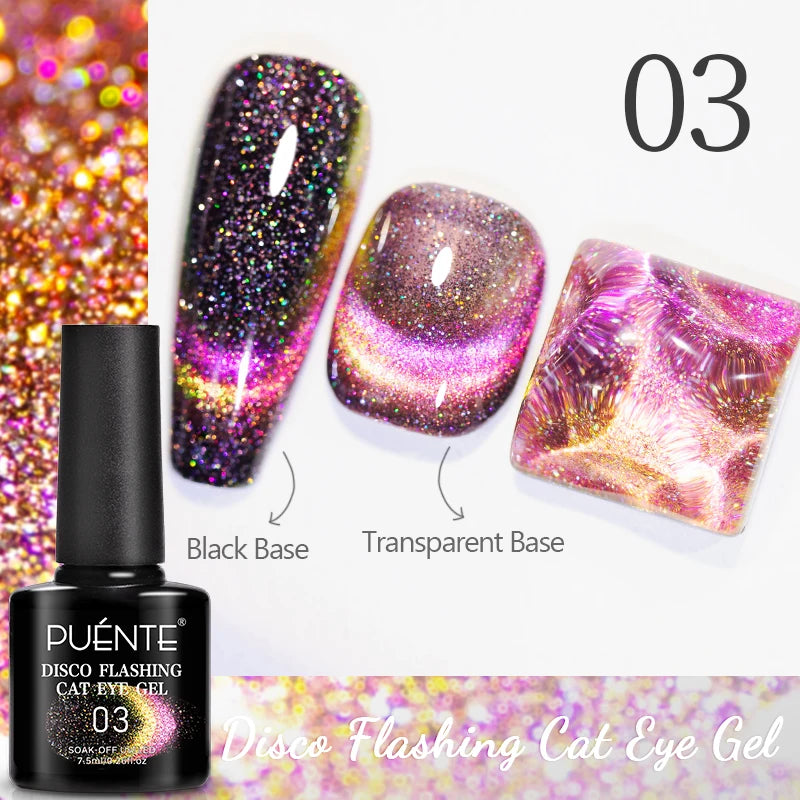 Cat Eye Magnetic Gel Polish 7.5ml - Professional Long-Lasting Nail Art Permanent Makeup Machines Disco Flashing Cat 3