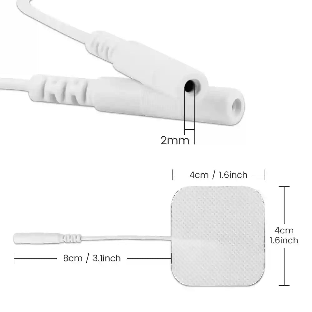 TENS Unit Electrode Replacement Pads - Medical Grade Self-Adhesive Set Massage Roller Tidesmit