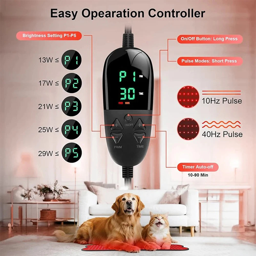 210pcs LED Bead Red Light Belt Red Infrared Light Therapy Pad LED Beauty Devices for Face and Body Back Knee Hands Feet Relief
