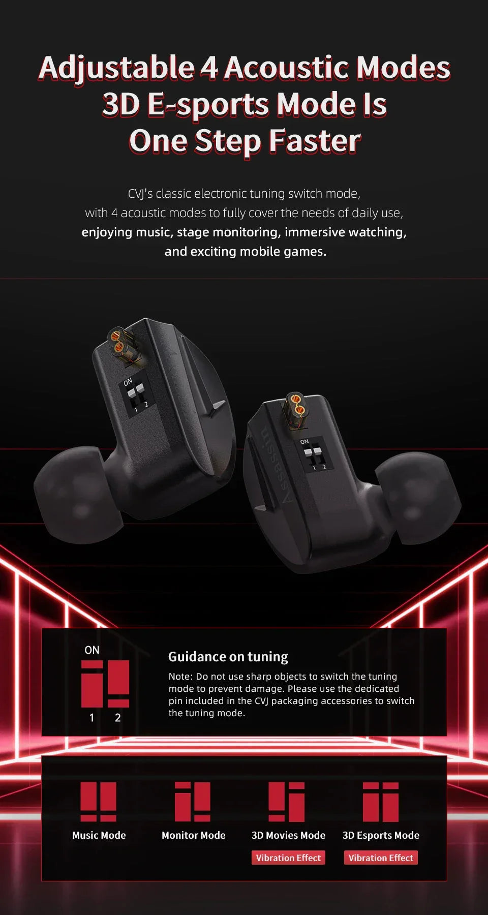 Tidesmit Gaming Earphones 1BA+1DD Dual Driver Wired In-Ear HiFi Assassin Tidesmit