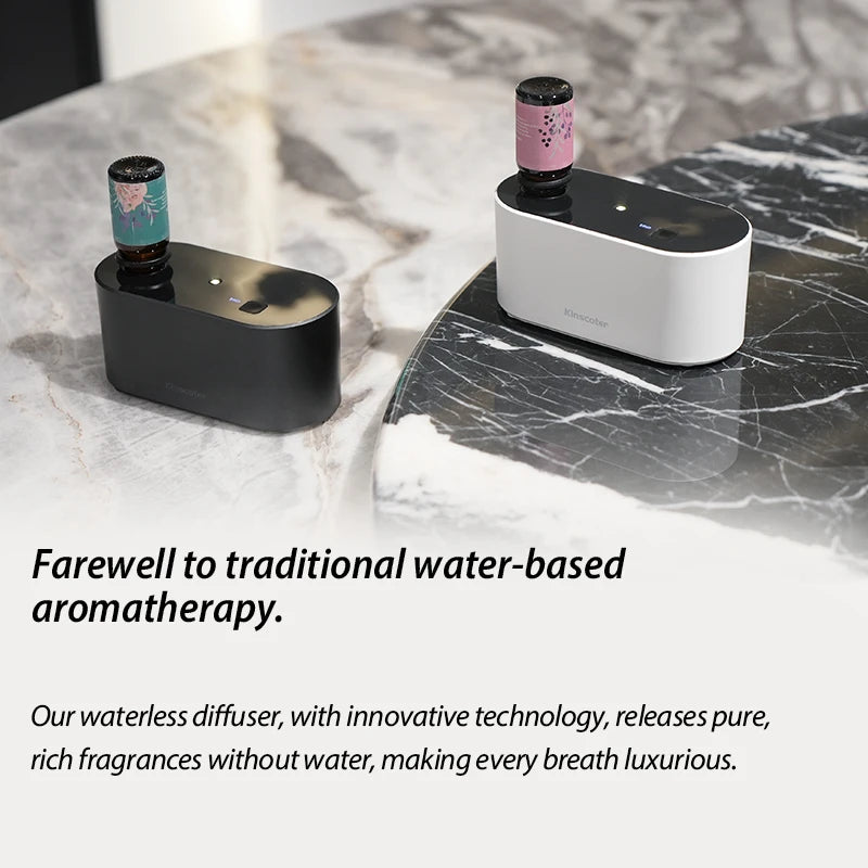 KINSCOTER Portable Waterless Aroma Diffuser Essential Oil Nebulizing Diffusion Machine for 10ml 20ml Oil Bottles with Bag