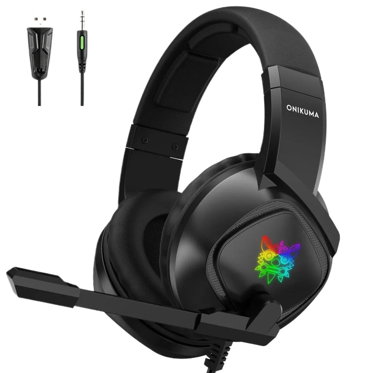 Wired Gaming Headset with Noise Canceling Mic & RGB - K19 Model K19 Tidesmit