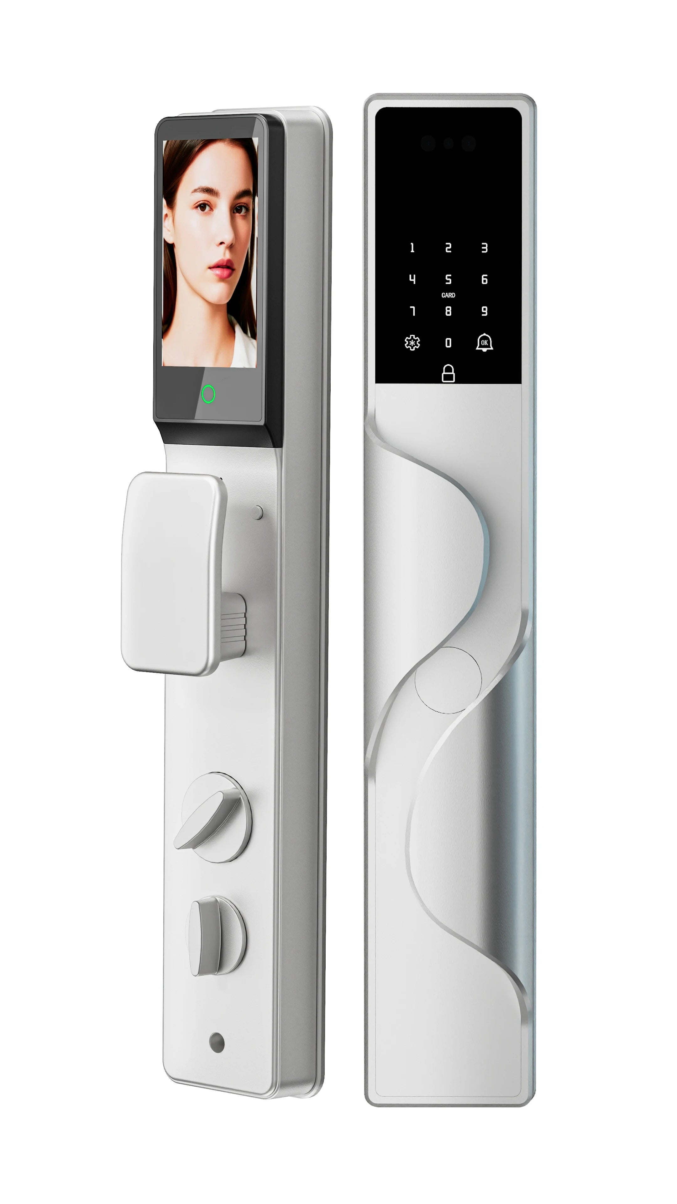 Waterproof Smart Door Lock with Camera Video Monitoring Intercom Palm Vein 3D Face Recognition Tuya Electric Door Lock