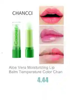 Aloe Vera Color Changing Lip Balm | Moisturizing Long-Lasting Treatment Lip Care Tidesmit