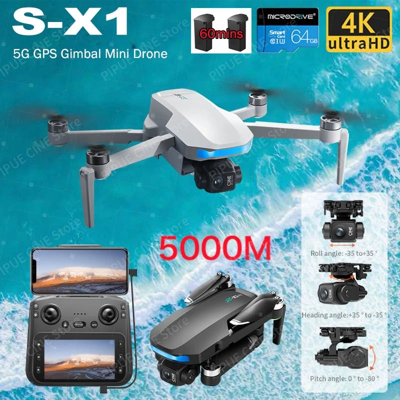 4K Camera Drone with 3-Axis Gimbal GPS Quadcopter - Tidesmit Tidesmit