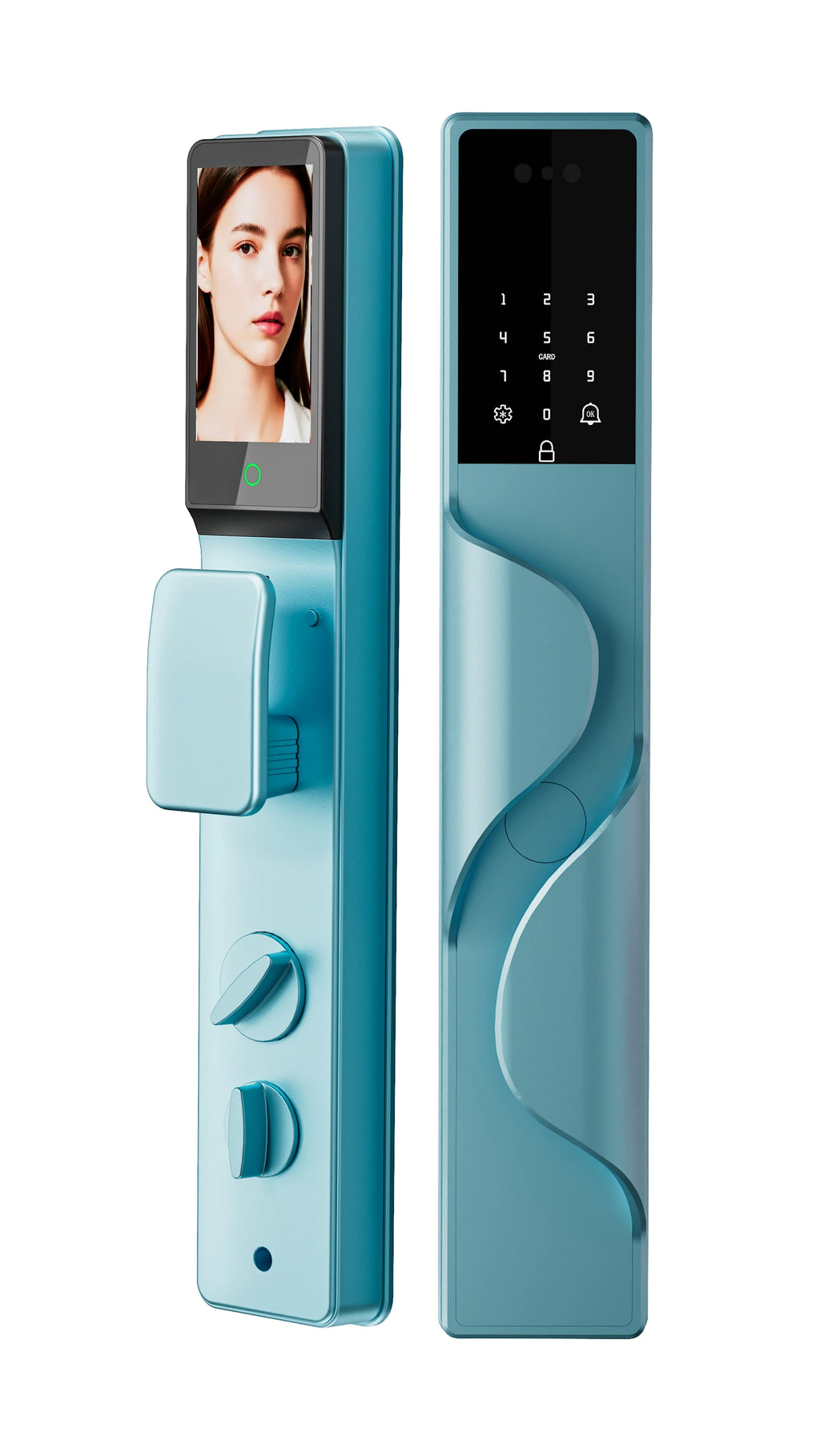Tuya App Security Lock, Waterproof Smart Door Locks with 3D Face & Palm Recognition Camera Video, Smart Lock Suitable for Israel