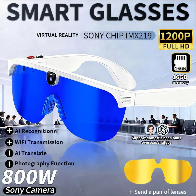 Tidesmit Smart Cycling Glasses with HD Camera and Spatial Bluetooth Audio Tidesmit