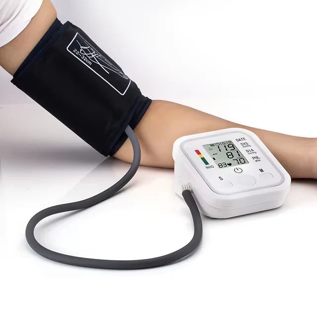 Arm Blood Pressure Monitor Portable Tonometer Digital Tensiometer Heart Rate Monitor BP Equipment Automatic Professional Medical