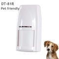 White Dual-tech Pet Friendly PIR Motion Detector for home alarm systems, prevents false pet triggers.