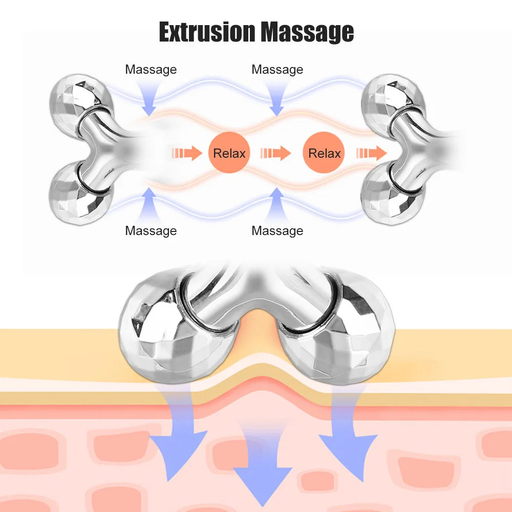 3D Face Roller Massager for Skin Lifting and V-Shape Face Contouring Body Shaping Massage Equipment Tidesmit