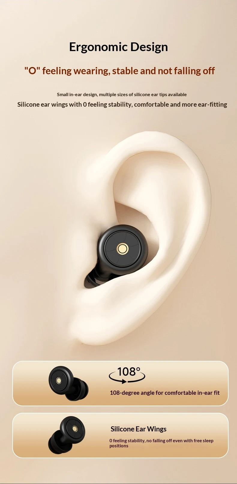 EarPlugs for Sleeping Noise Cancelling 50dB,Reusable Silicone Earplugs Strong sound insulation,Multiple sizes of ear caps,unisex