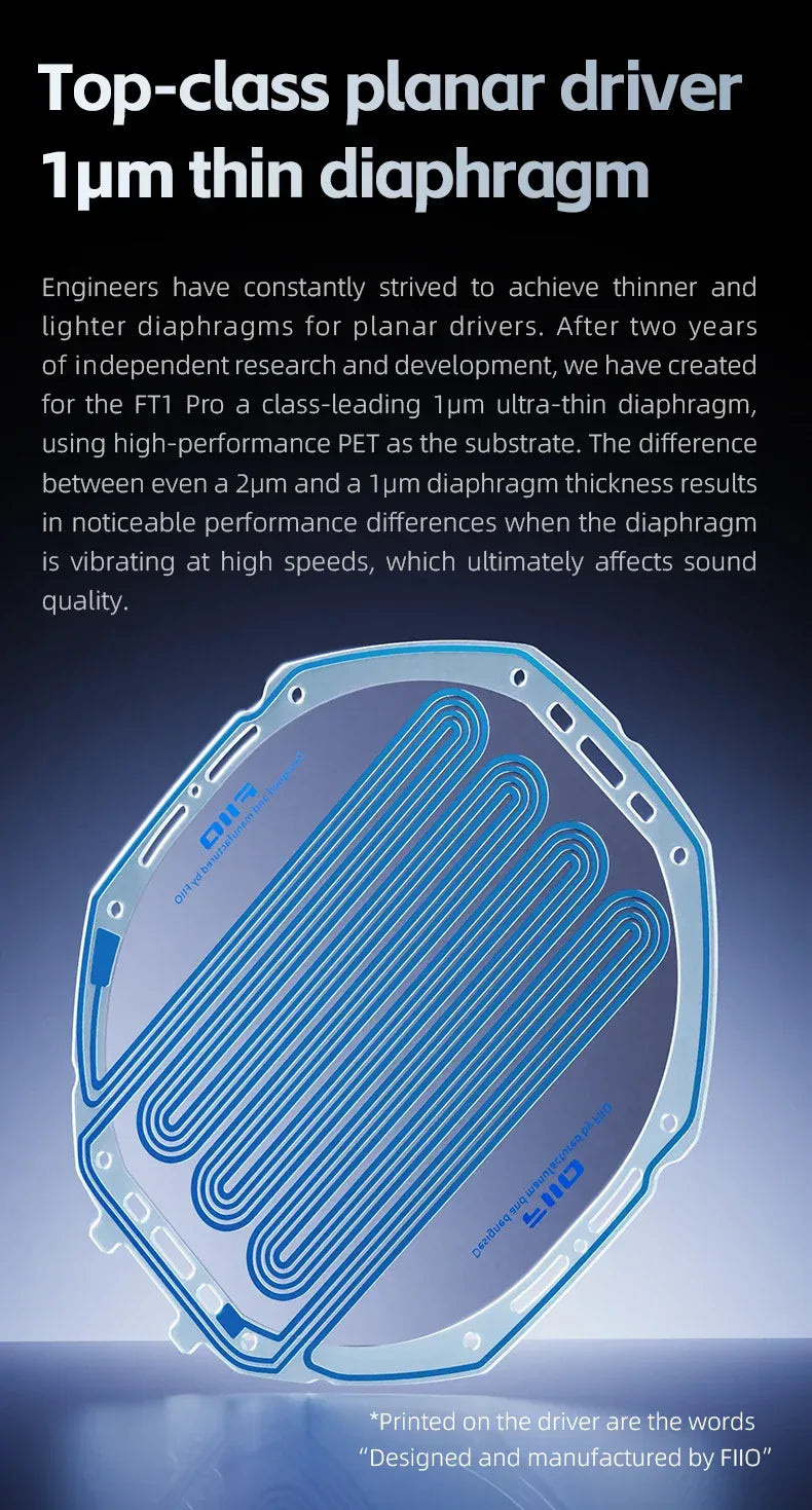 FiiO FT1 Pro Planar Magnetic Headphones Hi-Fi Black - Tidesmit Tidesmit