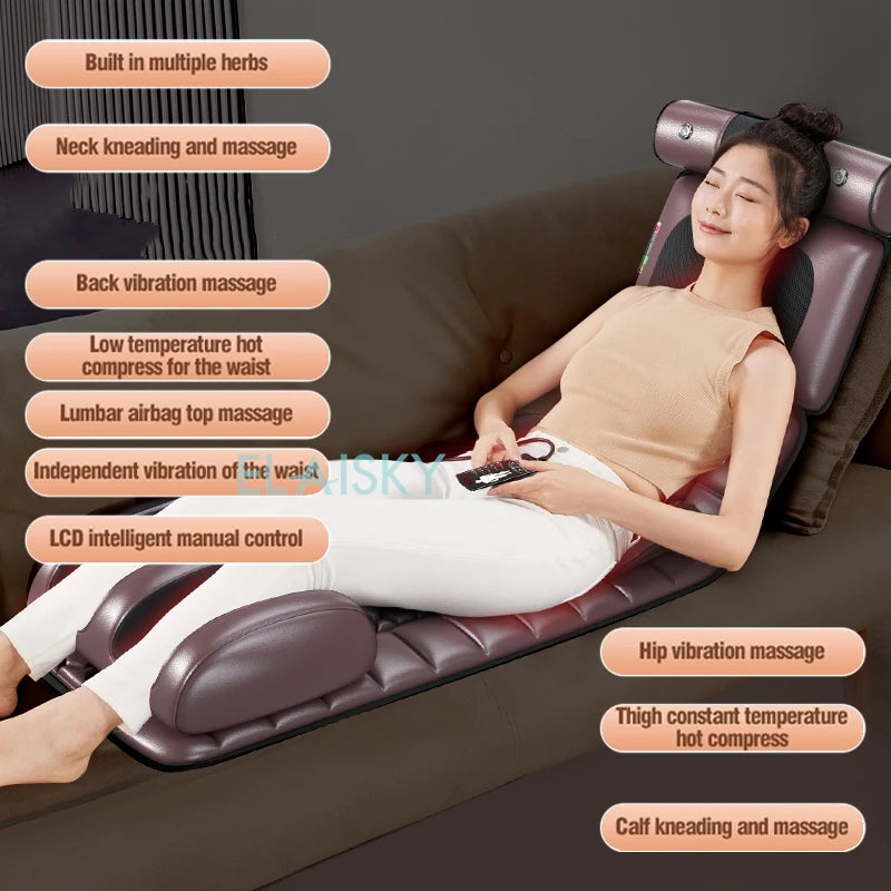 Full Body Shiatsu Massage Cushion with Heat Therapy | Tidesmit Massage Chairs Tidesmit