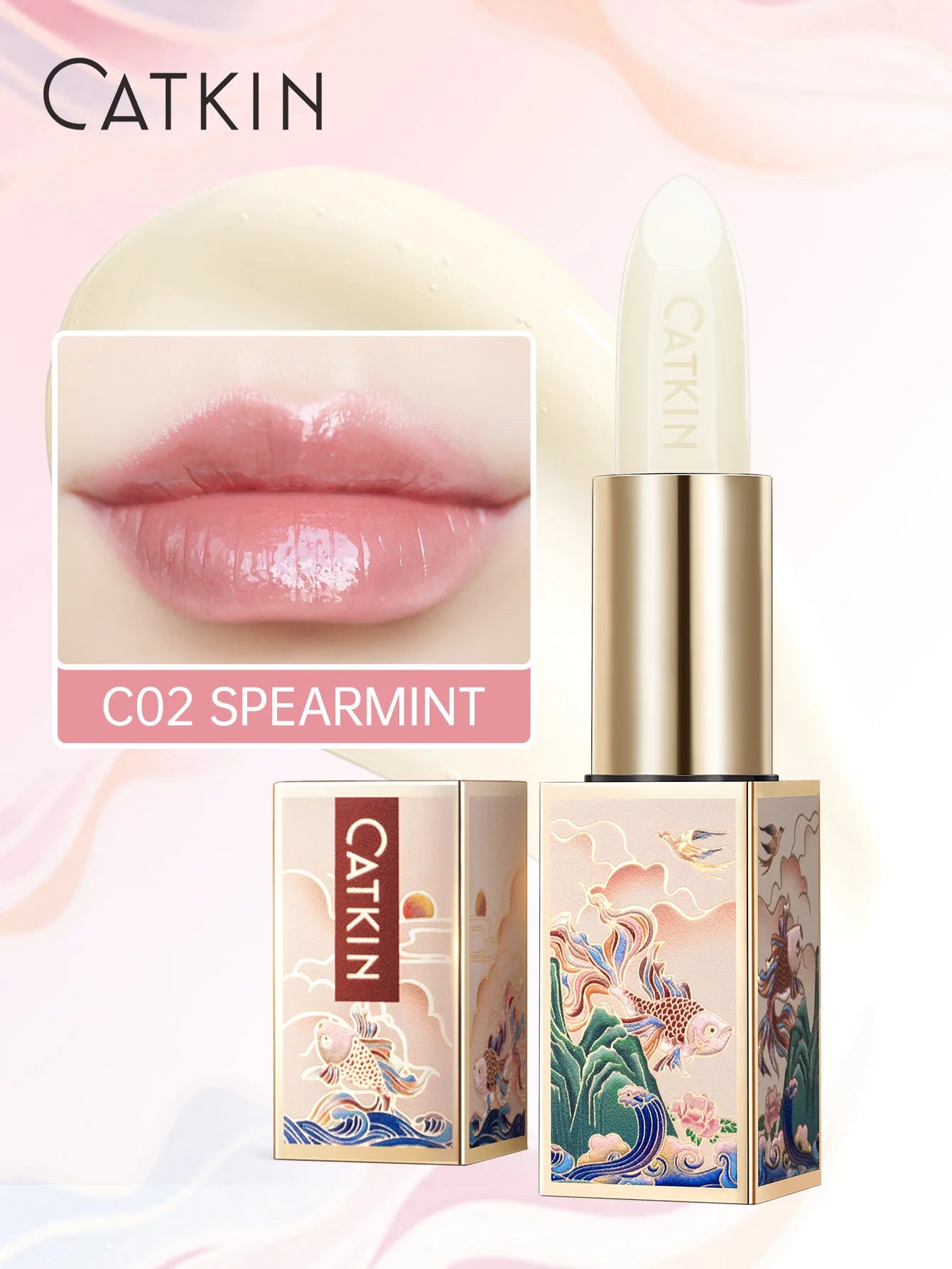 Color Changing Lip Balm: Hydrating Tinted Gloss by Tidesmit Lip Care C02 Spearmint Tidesmit