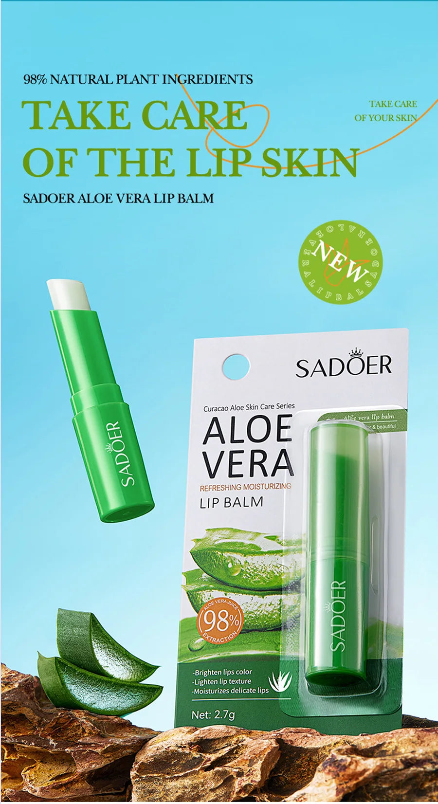 Aloe Vera Lip Balm and Hand Cream Set for Deep Skin Hydration - Cruelty-Free Lip Care Tidesmit