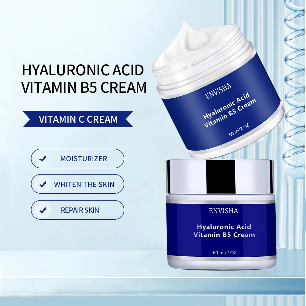 ENVISHA Face Cream Hyaluronic Acid&Vitimin B5 Skin Care Anti-Wrinkle Aging Moisturizing Shrink Pores Whitening Smooth Firming